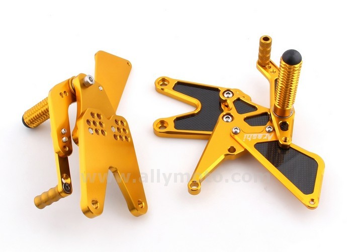 Gold CNC Adjustable Rearset Footpegs For Yamaha YZF-R1 2004-2006 - Tophome